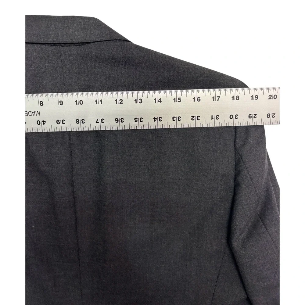 vtg 90s Nordstrom 40S 41S 34x29 Charcoal 2pc Pant Suit Pleated Cuffed wool USA